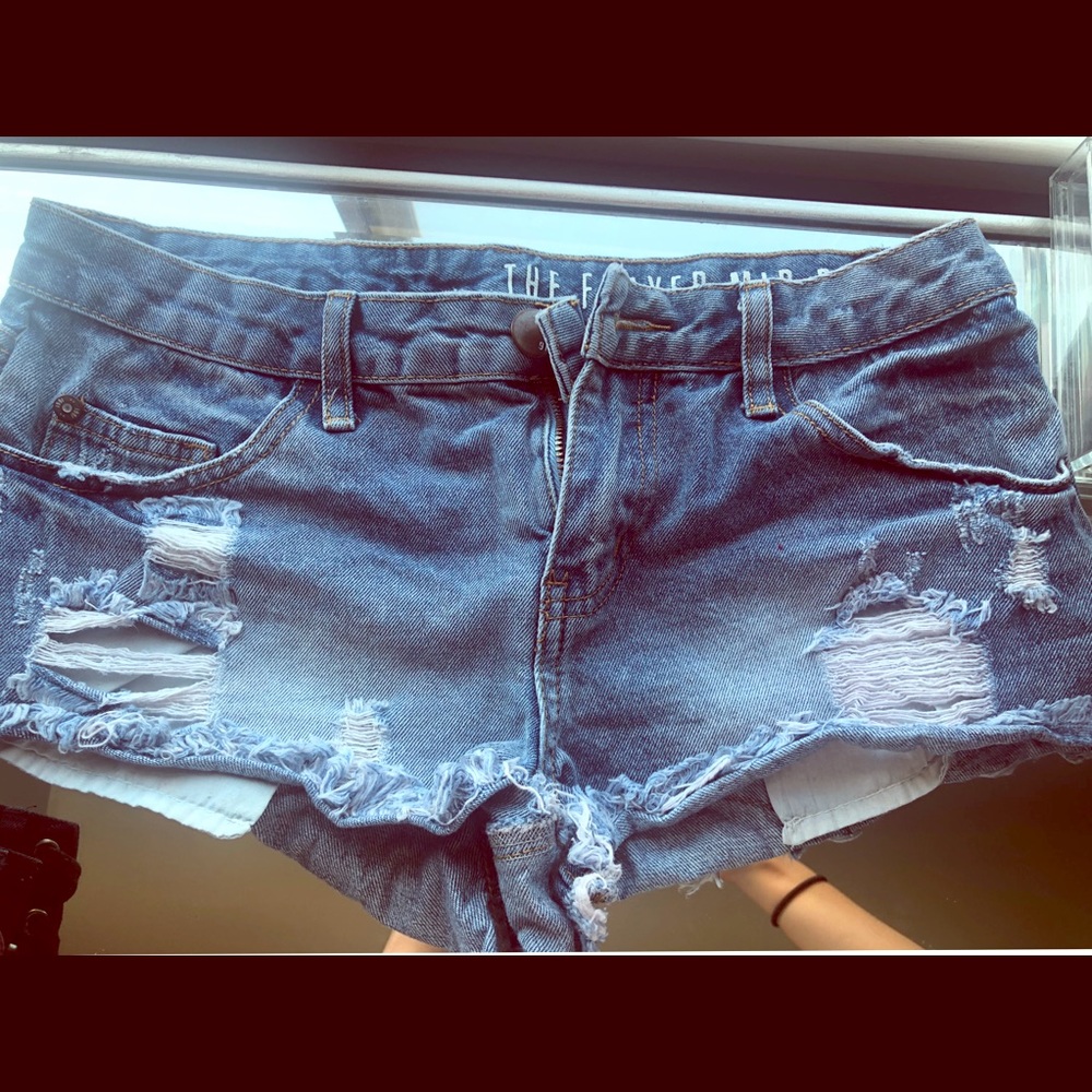 Distressed Jean Shorts